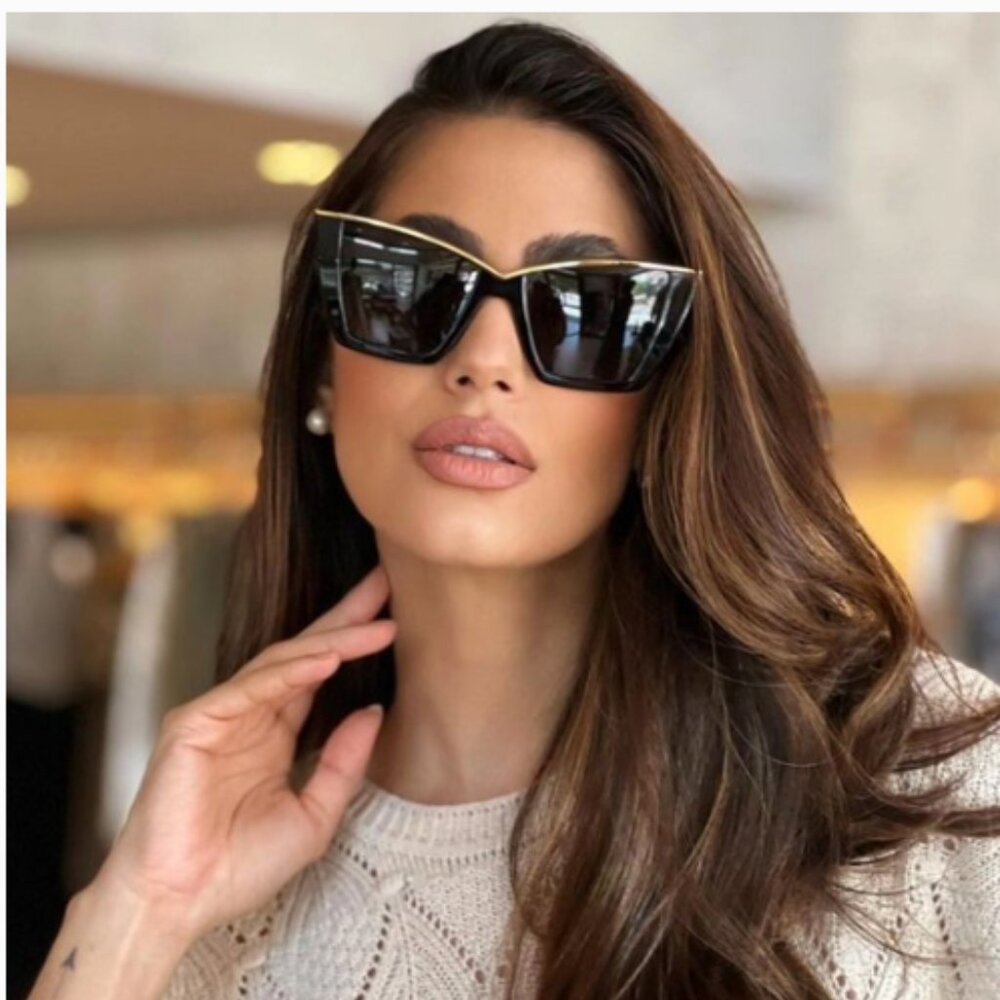 NEW SAINT LAURENT CAT EYE WOMEN SUNGLASSES SL 570 001 - Picture 2 of 14